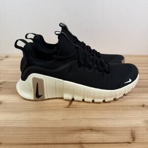 Nike Free Metcon 6 gym training Mens 7 Women's 8.5 sneakers Black Tan FJ7127-010